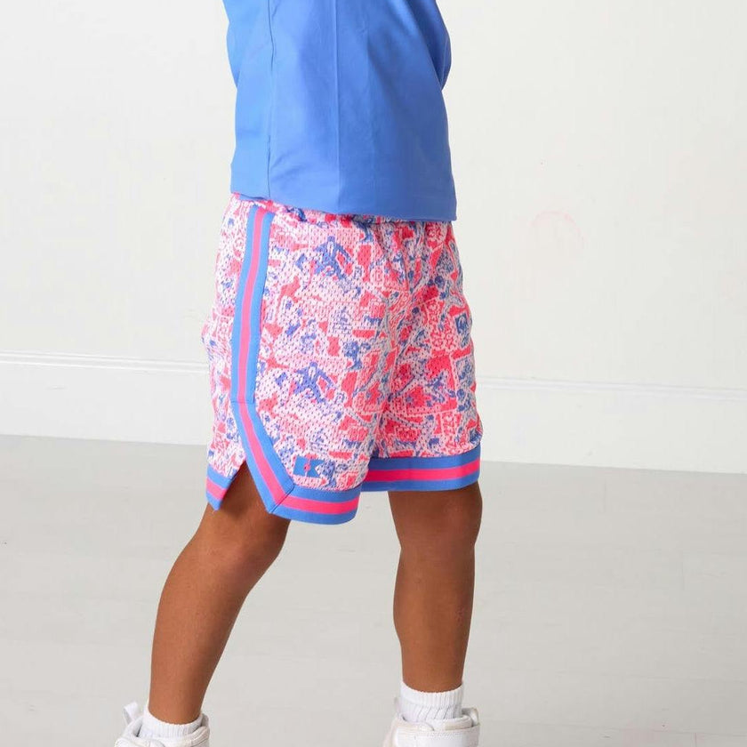 drippy print basketball short