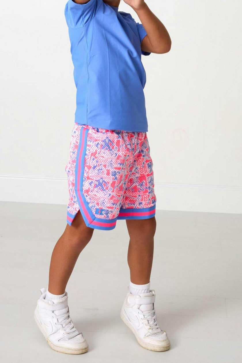 drippy print basketball short