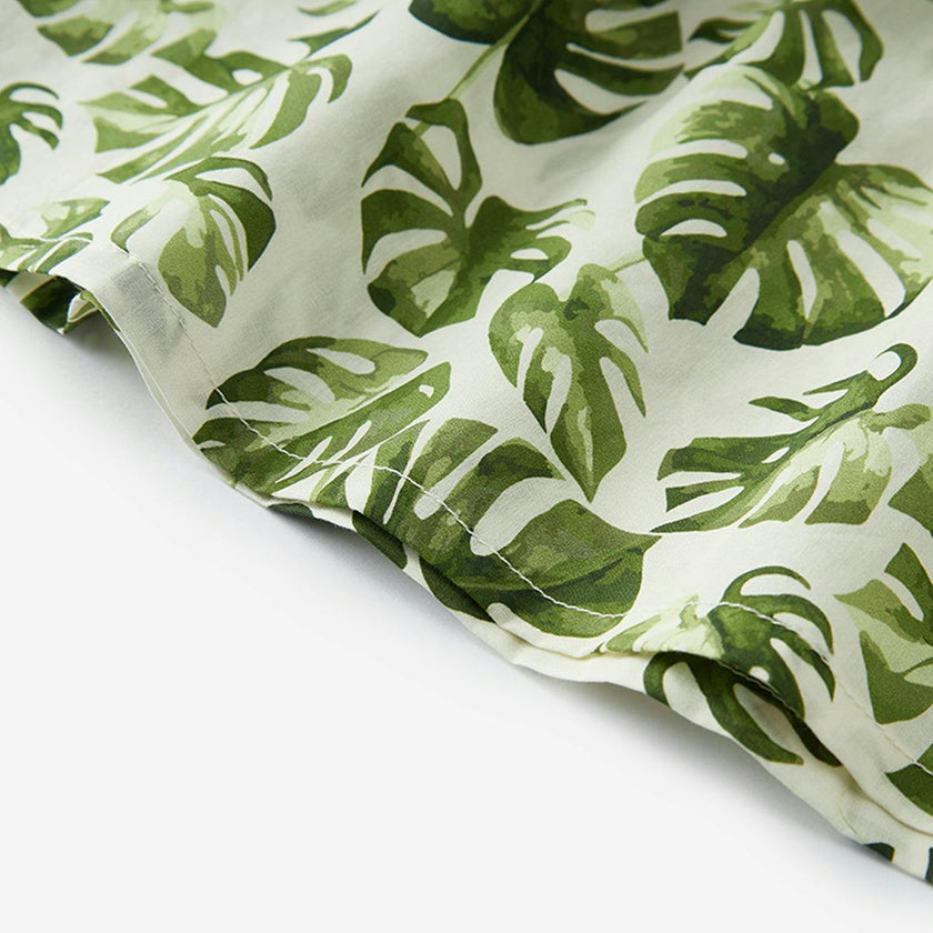 Island Leaf Ruffle Dress & Bloomers