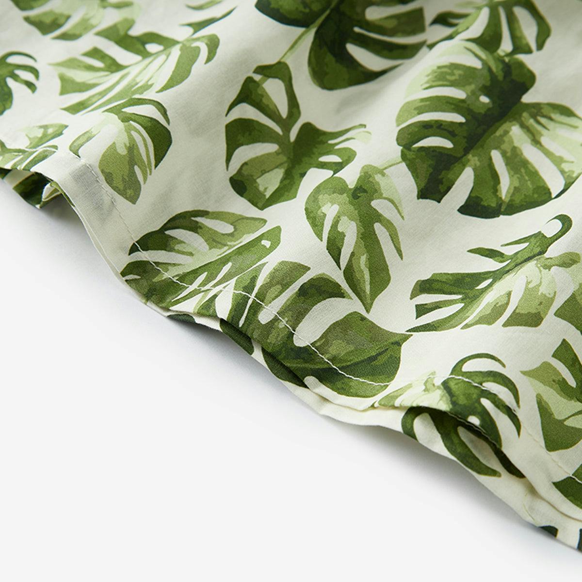 Island Leaf Ruffle Dress & Bloomers