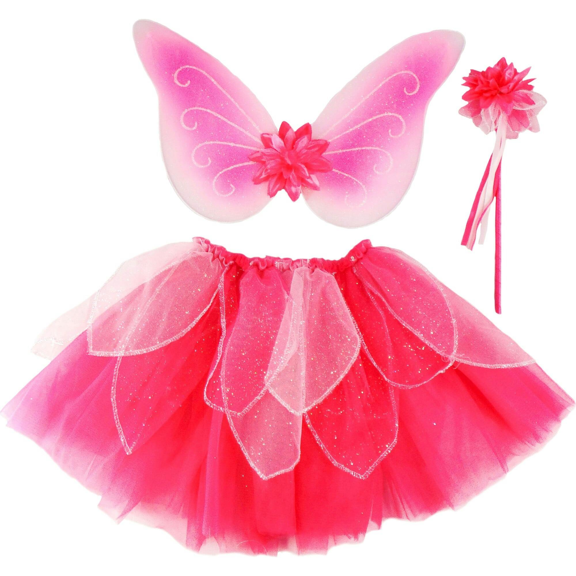 Fancy Flutter Skirt Sets with Wings & Wands