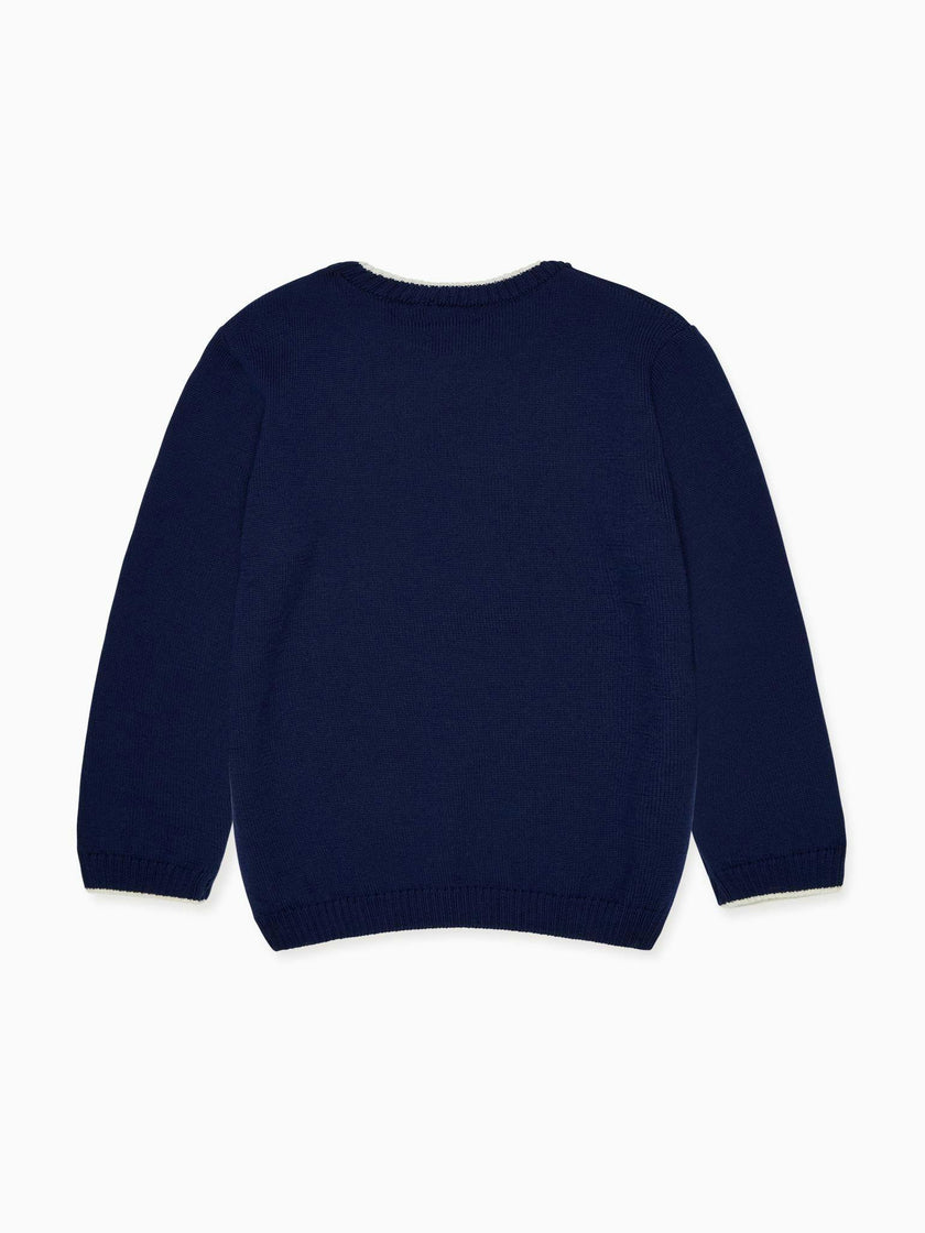 Navy Ski Merino Kids Jumper
