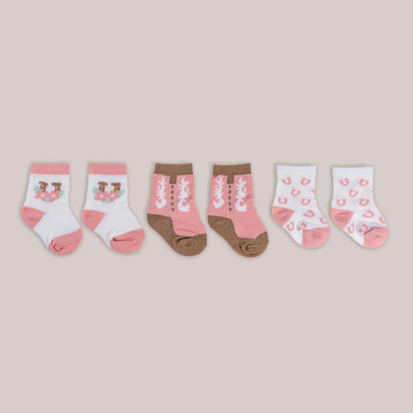 Baby Socks Trios With Zipper Wash Bag