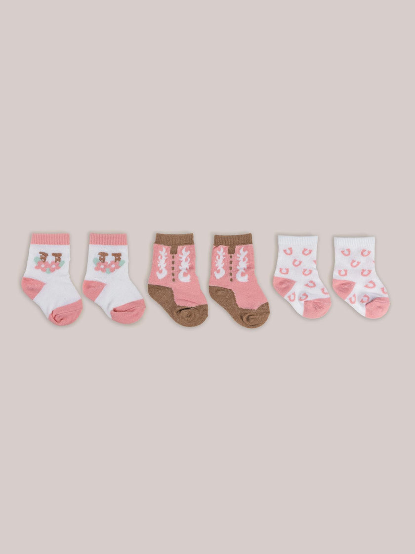 Baby Socks Trios With Zipper Wash Bag