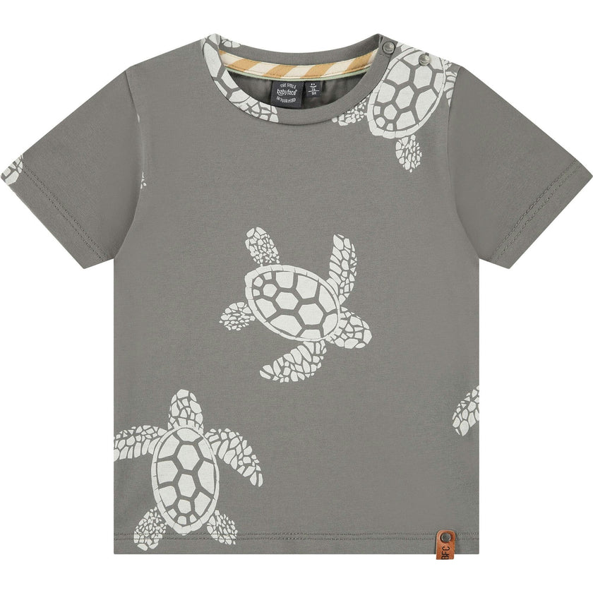 All-Over Turtle Graphic Print T-Shirt