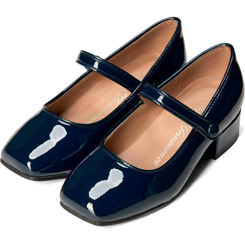 Holly Glossy Leather Heeled Square Toe Mary Jane Shoes