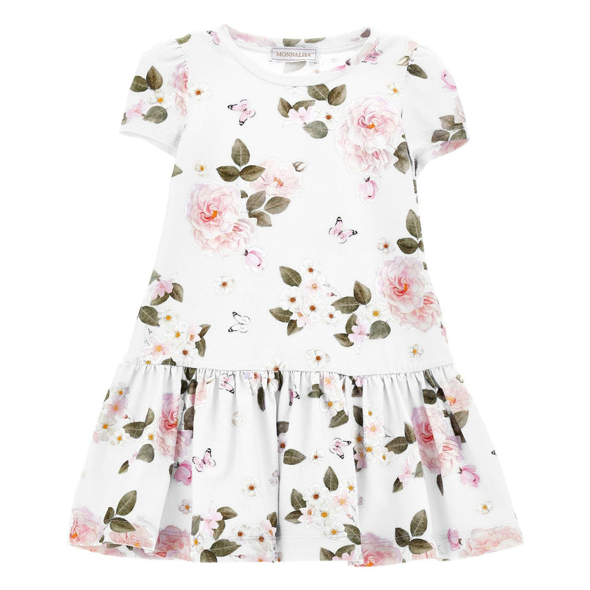 White Floral Teacup Dress