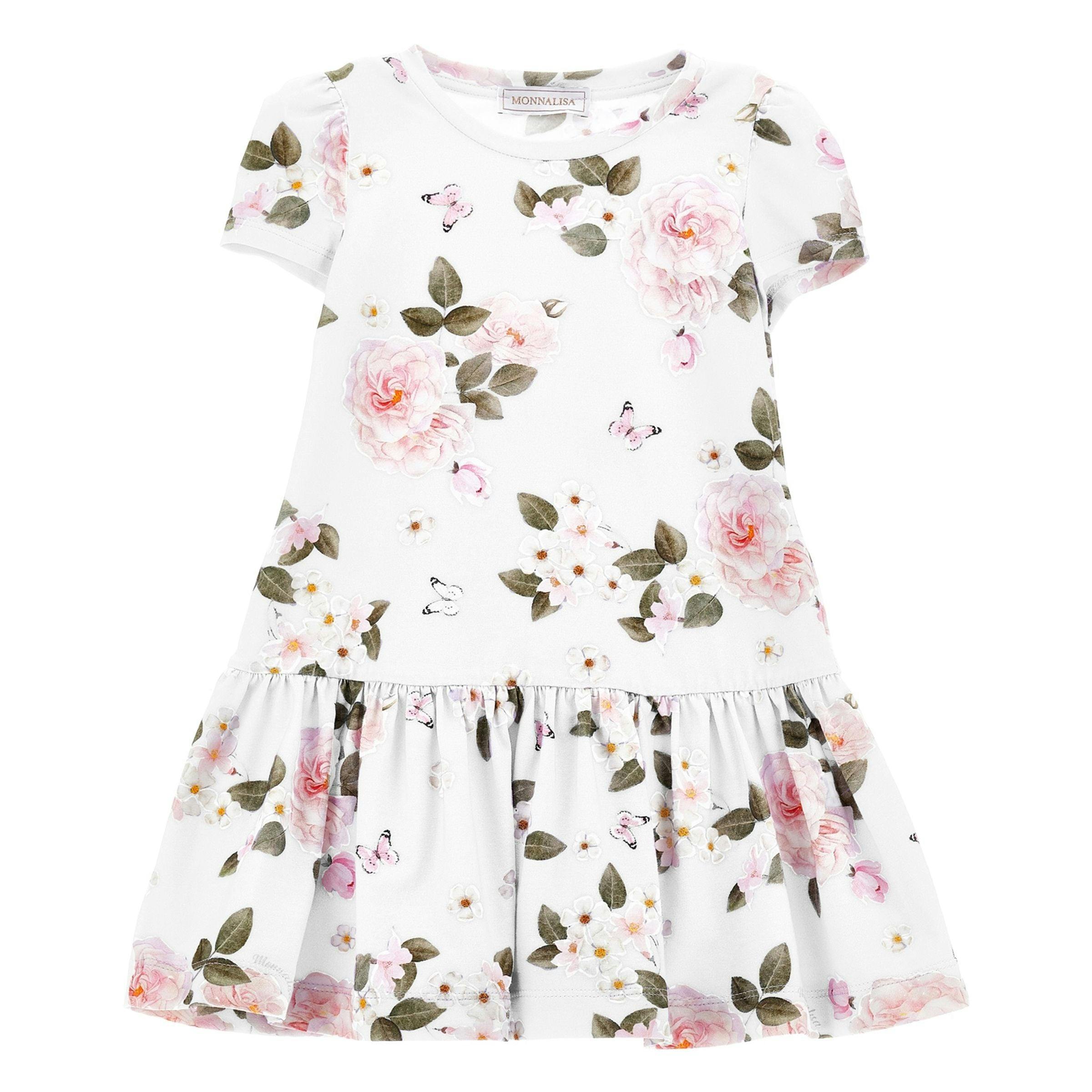 White Floral Teacup Dress