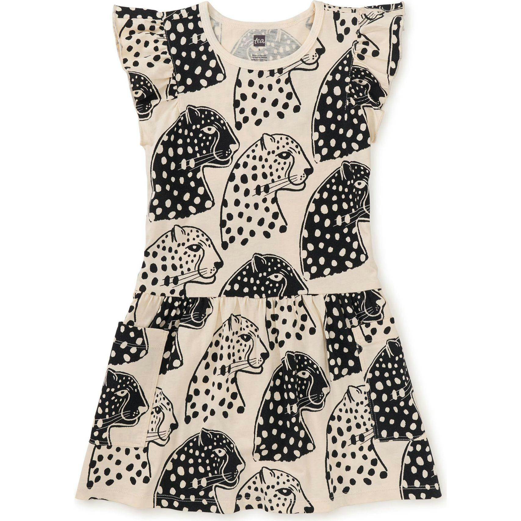 Flutter Sleeve Pocket Dress 2.0, Black