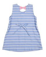 Stripe Knit Dress With Bunny & Flowers