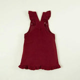 Burgundy Cotton Corduroy Overall Dress