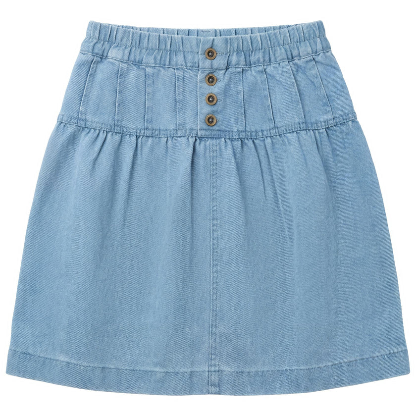 Button Denim Skirt