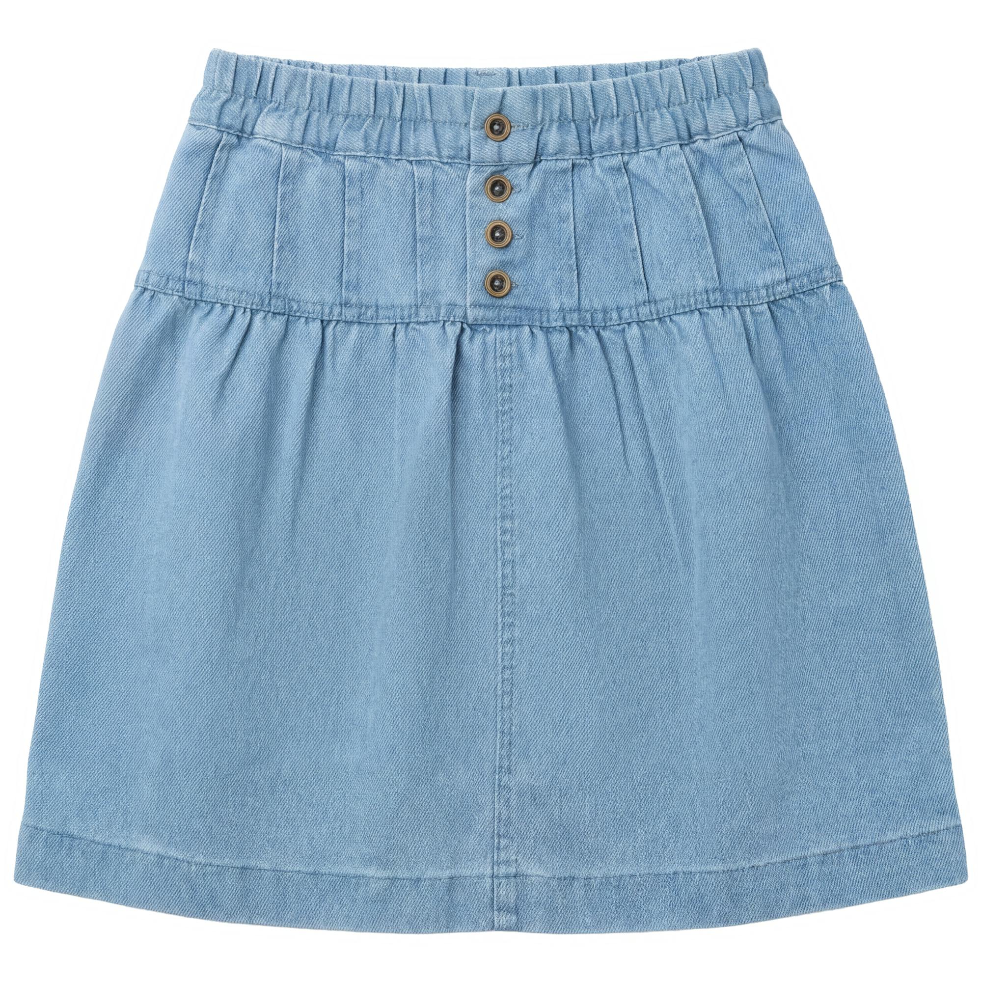Button Denim Skirt