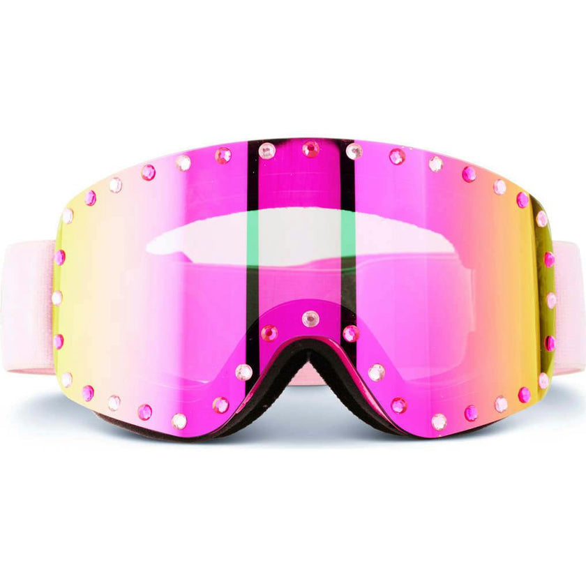 Shining Pink Kids Ski Goggles