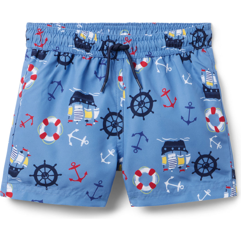 Recycled Pirate Ship Swim Trunk