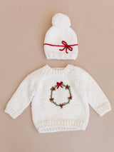 Present Hat, Cream/Red