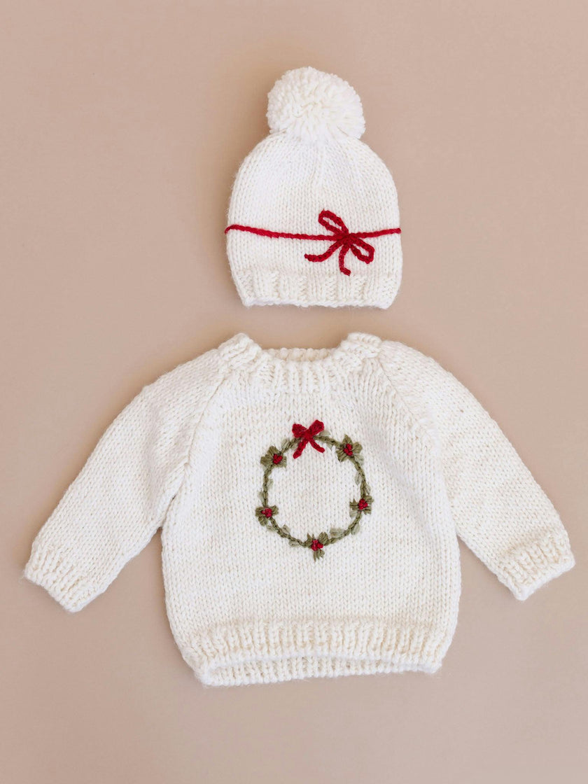 Present Hat, Cream/Red