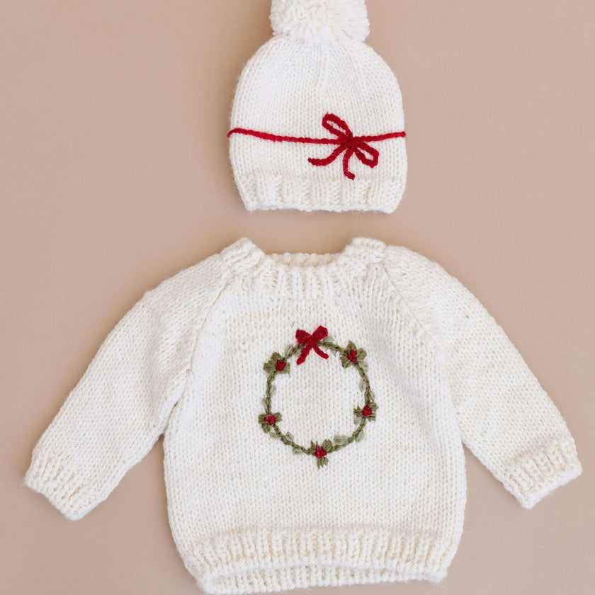 Present Hat, Cream/Red