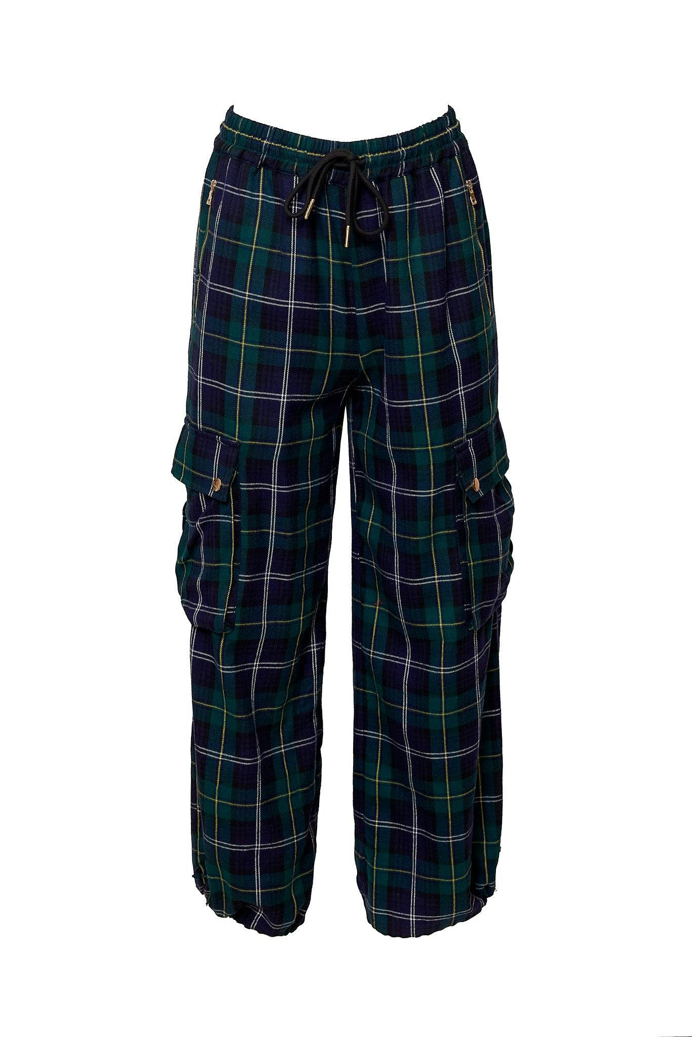 Nicole Cargo Pants in Nocturne Plaid