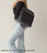 Chic, Stylish Padded Laptop Sleeve Backpack, Cream