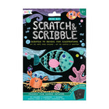 Scratch and Scribble Mini Scratch Art Kit - Friendly Fish - 8 Cards 1 Sticker Sheet