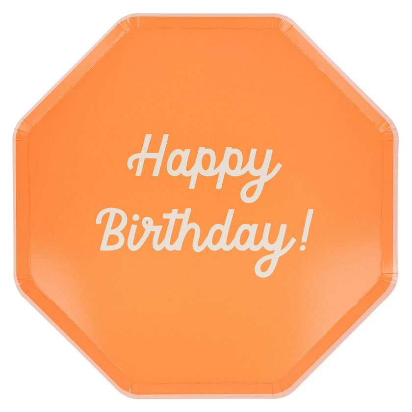 Mixed Happy Birthday Dinner Plates