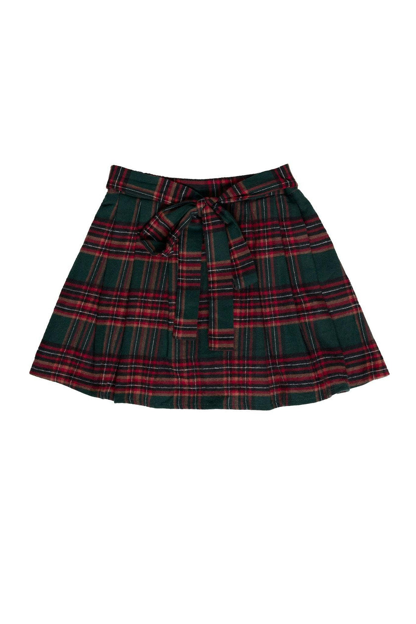 Mini Addison Skort in Evergreen Plaid