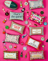 Tinsel in a Tangle Needlepoint Pillow