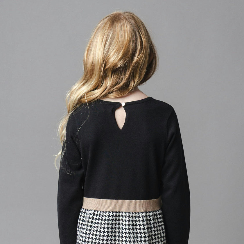 Organic Skater Sweater Dress with Bow