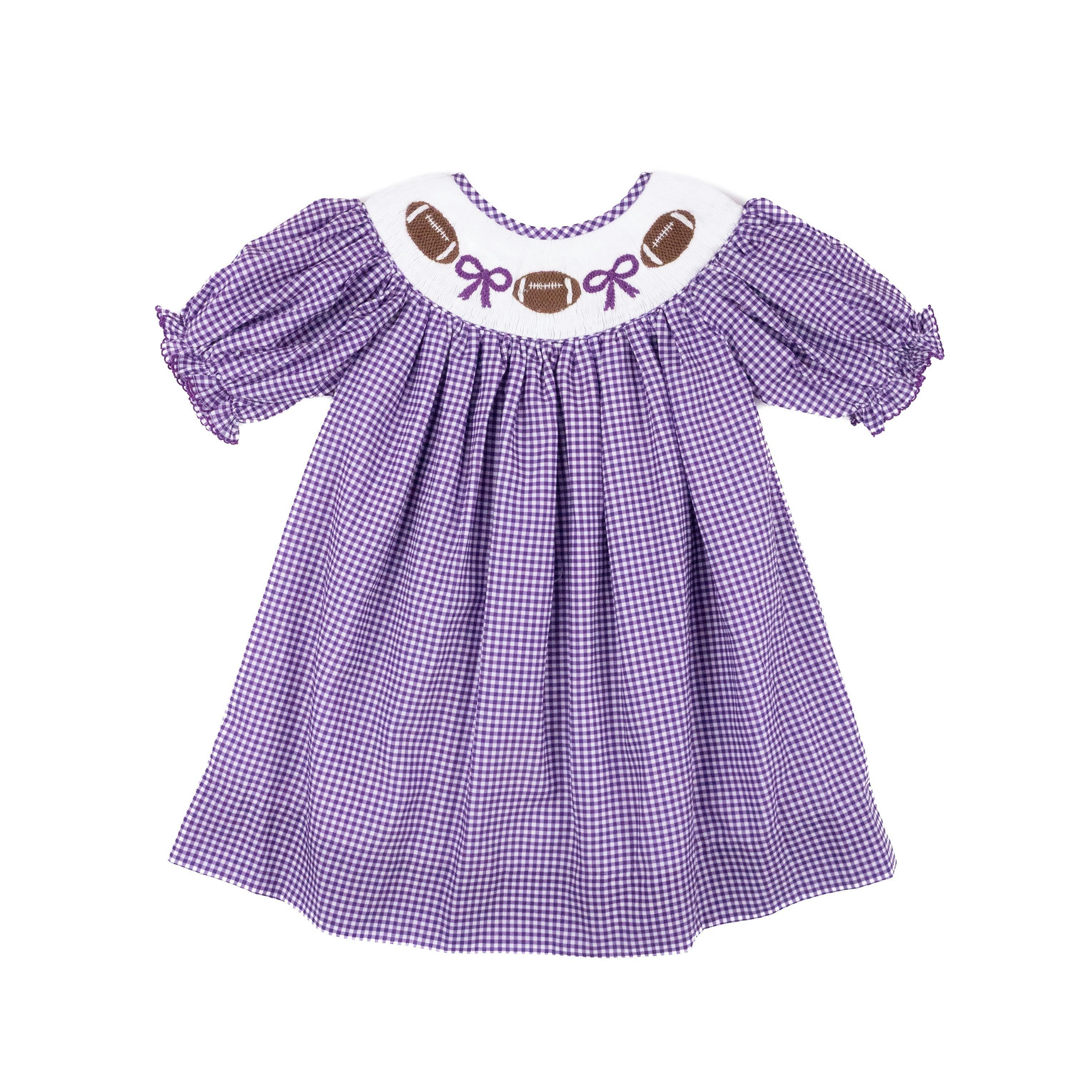 Purple Gingham Football - Kate Dress