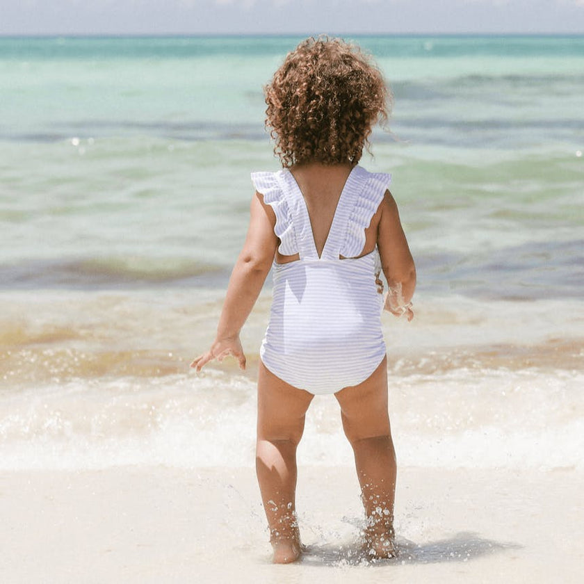 Powder Blue Ruffle One Piece