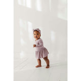 Girl's Bodysuit Dress Set Winter Floral