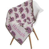 Monogrammed Baby Hedgehog Blanket