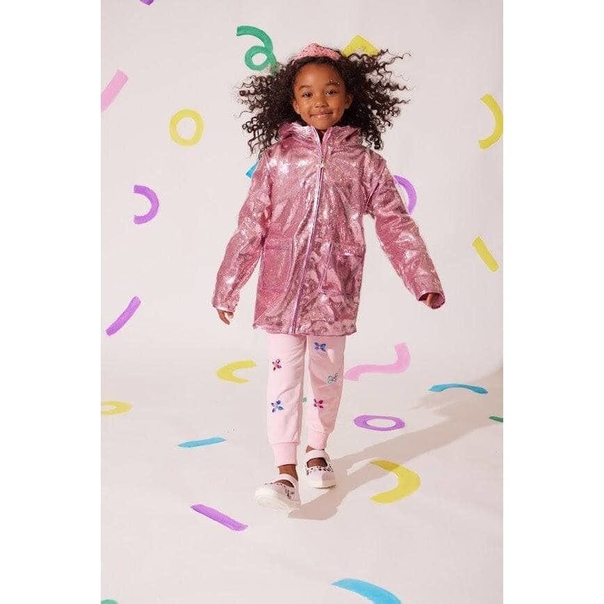Rose Sequin Rain Jacket