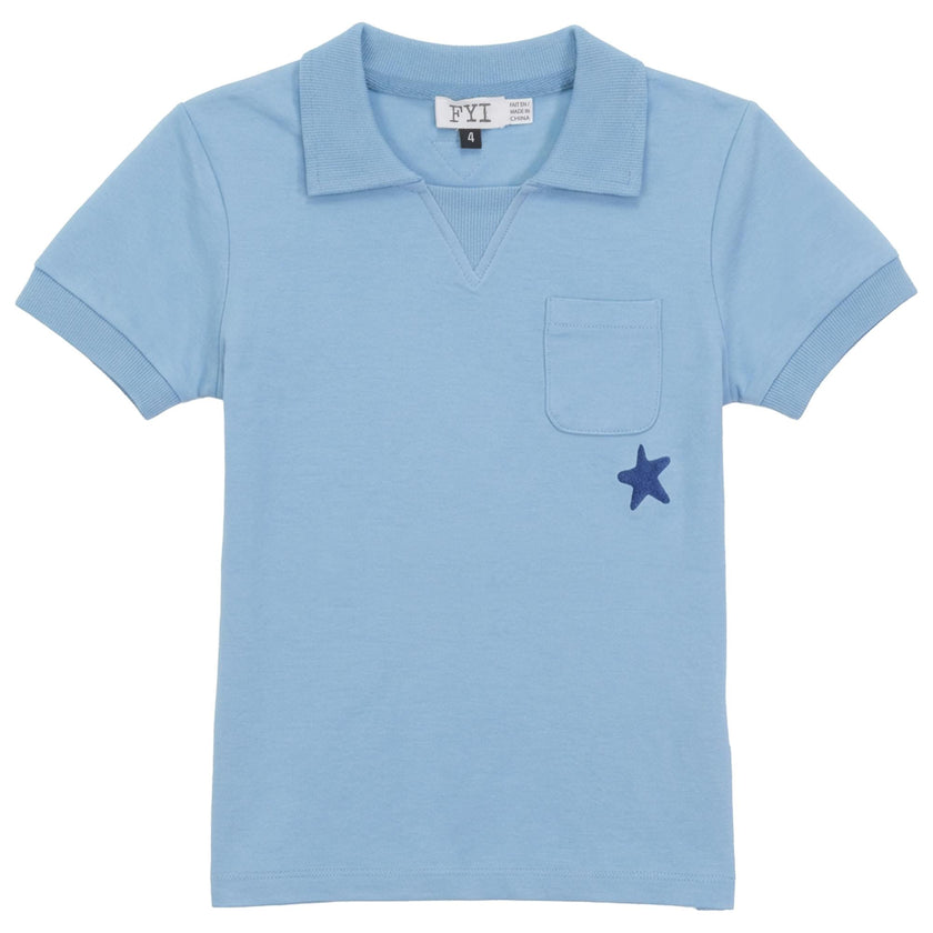 Star Embroidered Trim Tshirt