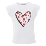 White Polka Dot Heart T-Shirt