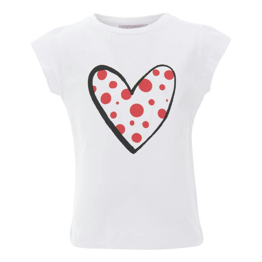 White Polka Dot Heart T-Shirt
