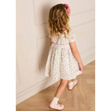 Alice Floral Double Breasted Hand Smocked Dress in Pink (12mths- 10yrs)