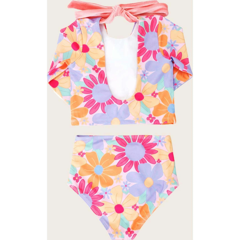 Playa Del Rey Floral Two Piece Long Sleeve