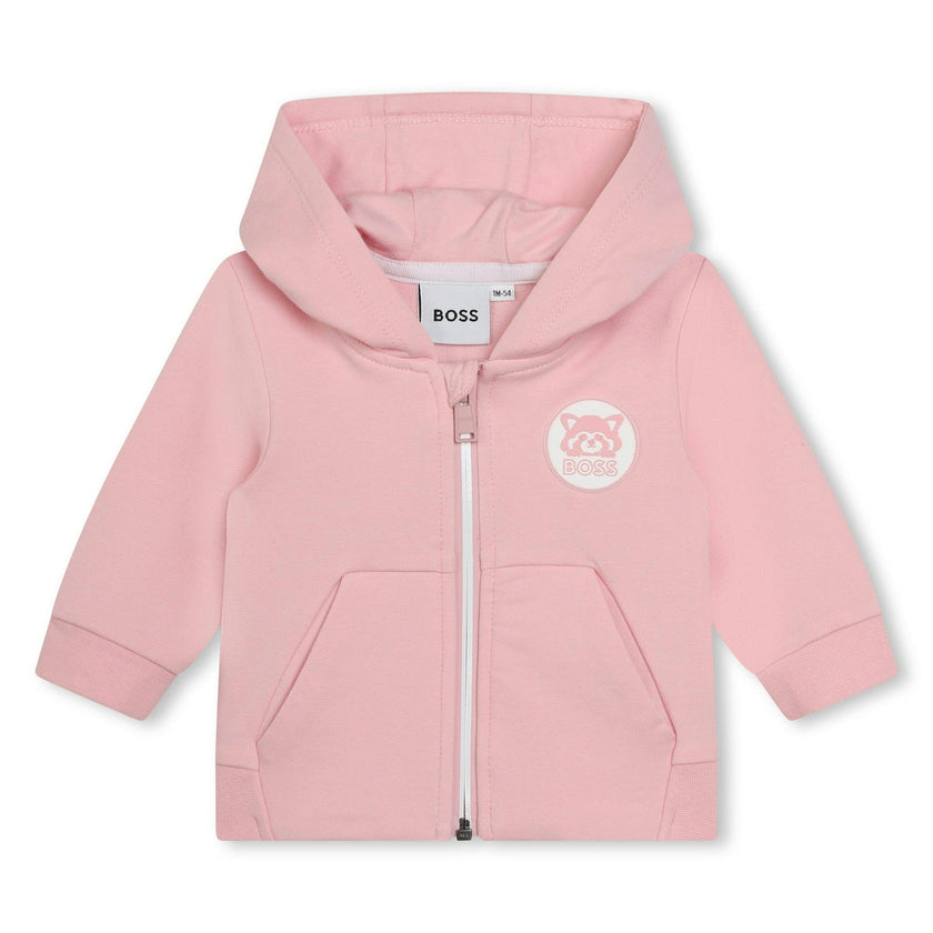 BOSS KIDSWEAR Pink Tracksuit And T-shirt Baby Set
