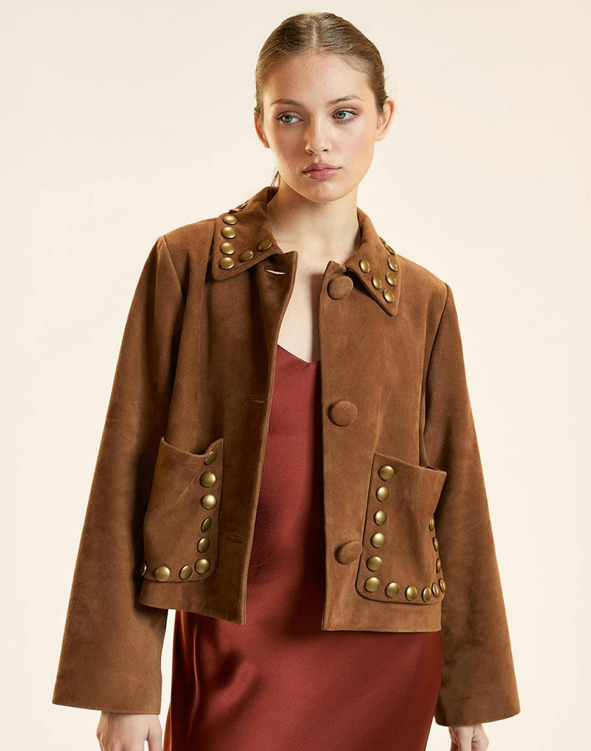 Studded Suede Jacket