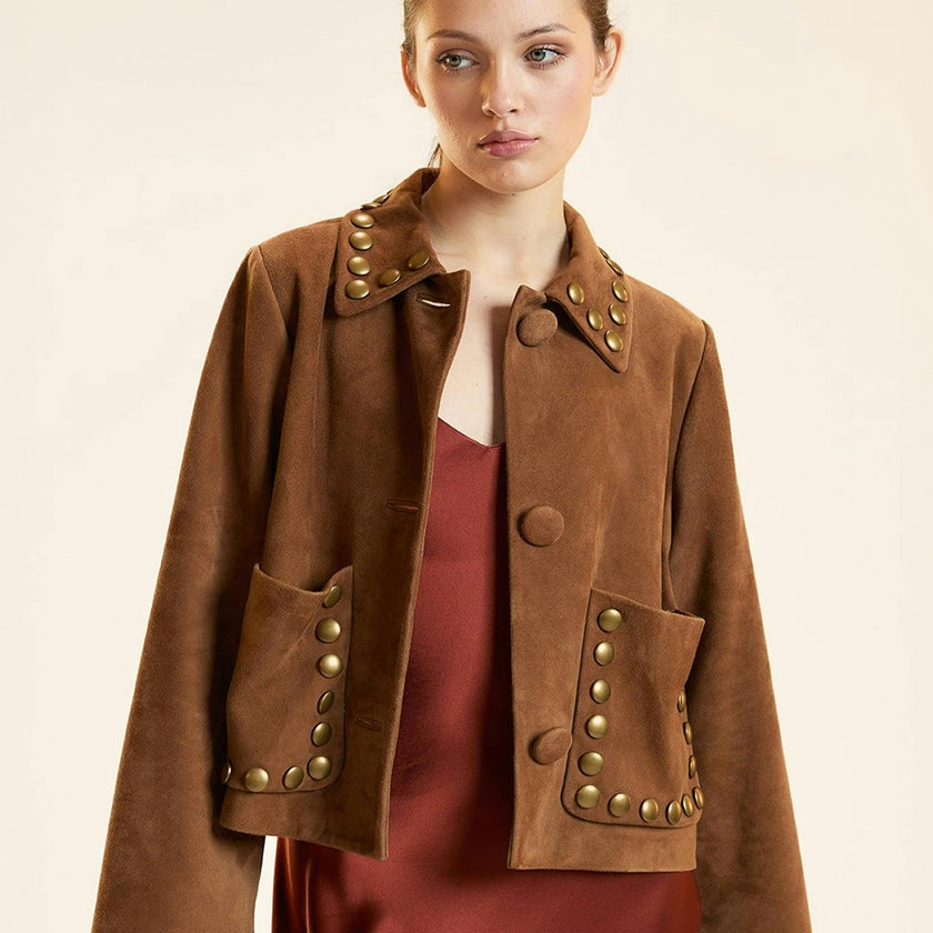 Studded Suede Jacket