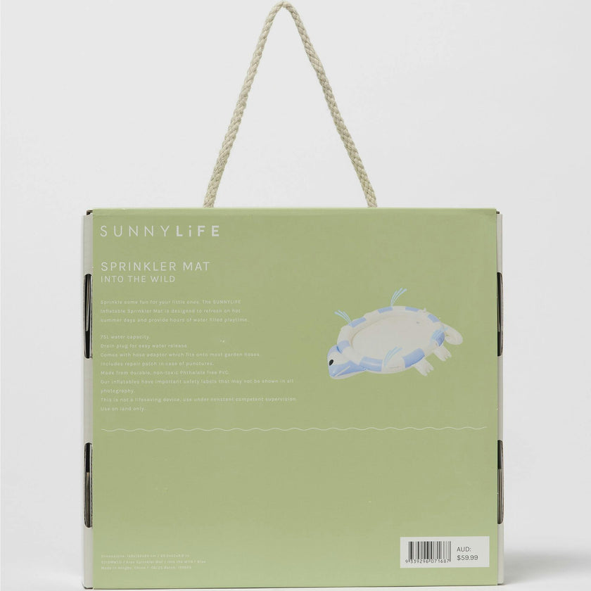 Kids Sprinkler Mat: Into The Wild Blue Lizard