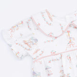Carousel with Bows - Classic Puff Sleeve Babydoll Bubble