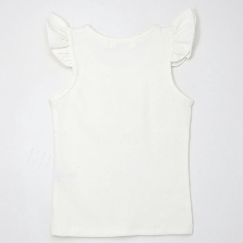 "lil sis" Embroidered Cotton Baby Rib Full Sleeve Tank
