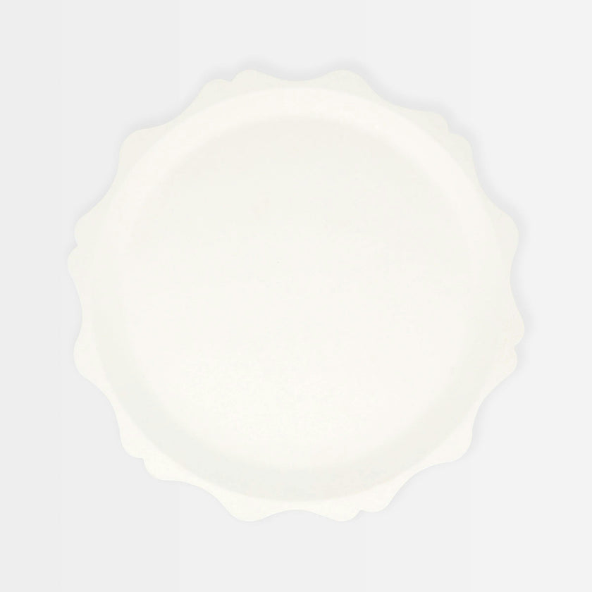 Cream Decorative Edge Compostable Side Plates
