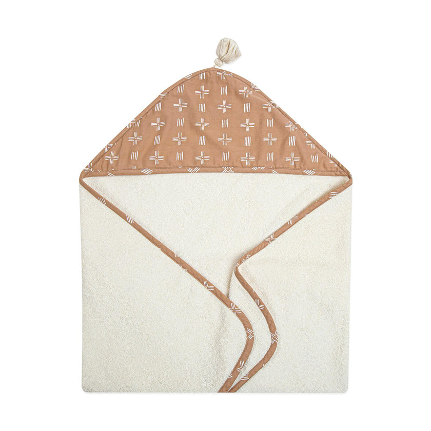 Ezra Copper Dash Hooded Baby Bath Towel