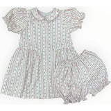 Charlotte Dress | Holiday Dot Stripe