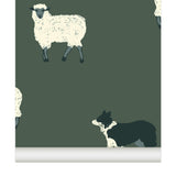 Papier peint Moutons coloris Fumé