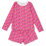 Sophie Girls' Short Set - Christmas Candy Pink